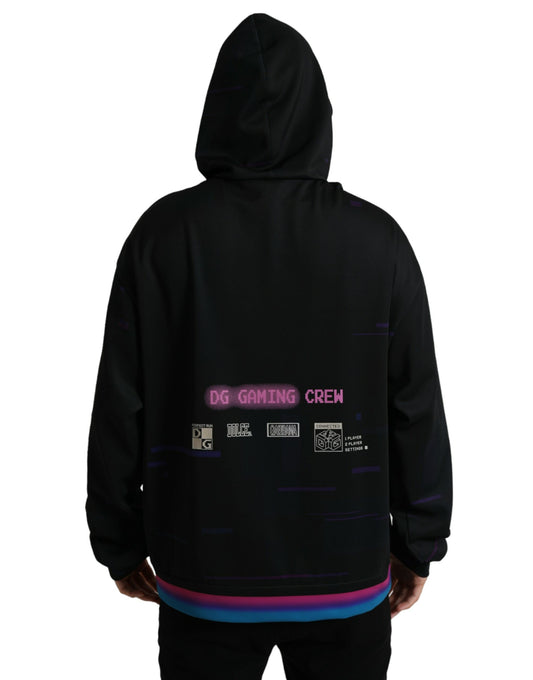 Black hoodie with colorful graphic on back