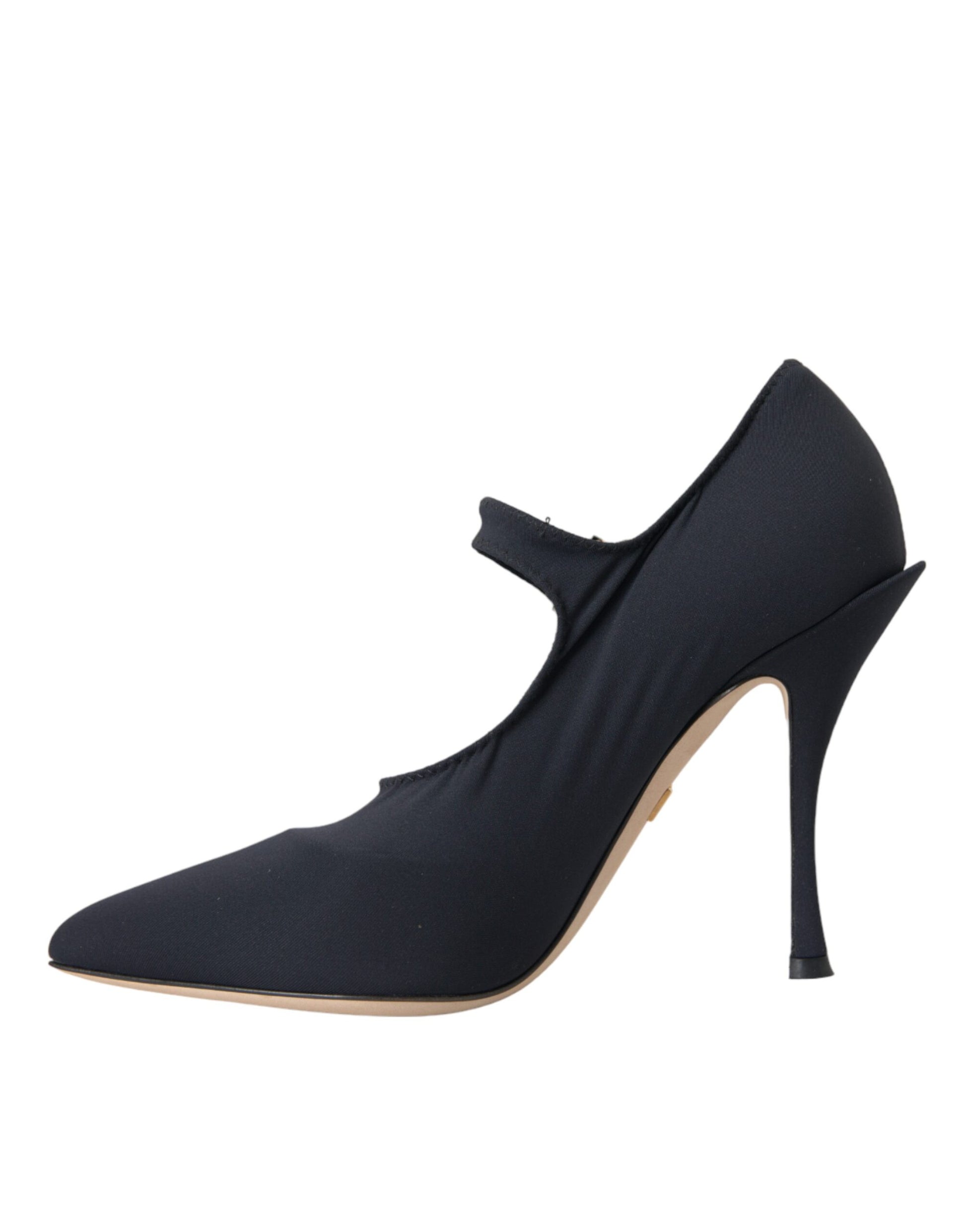 Black high heel shoe with stiletto heel