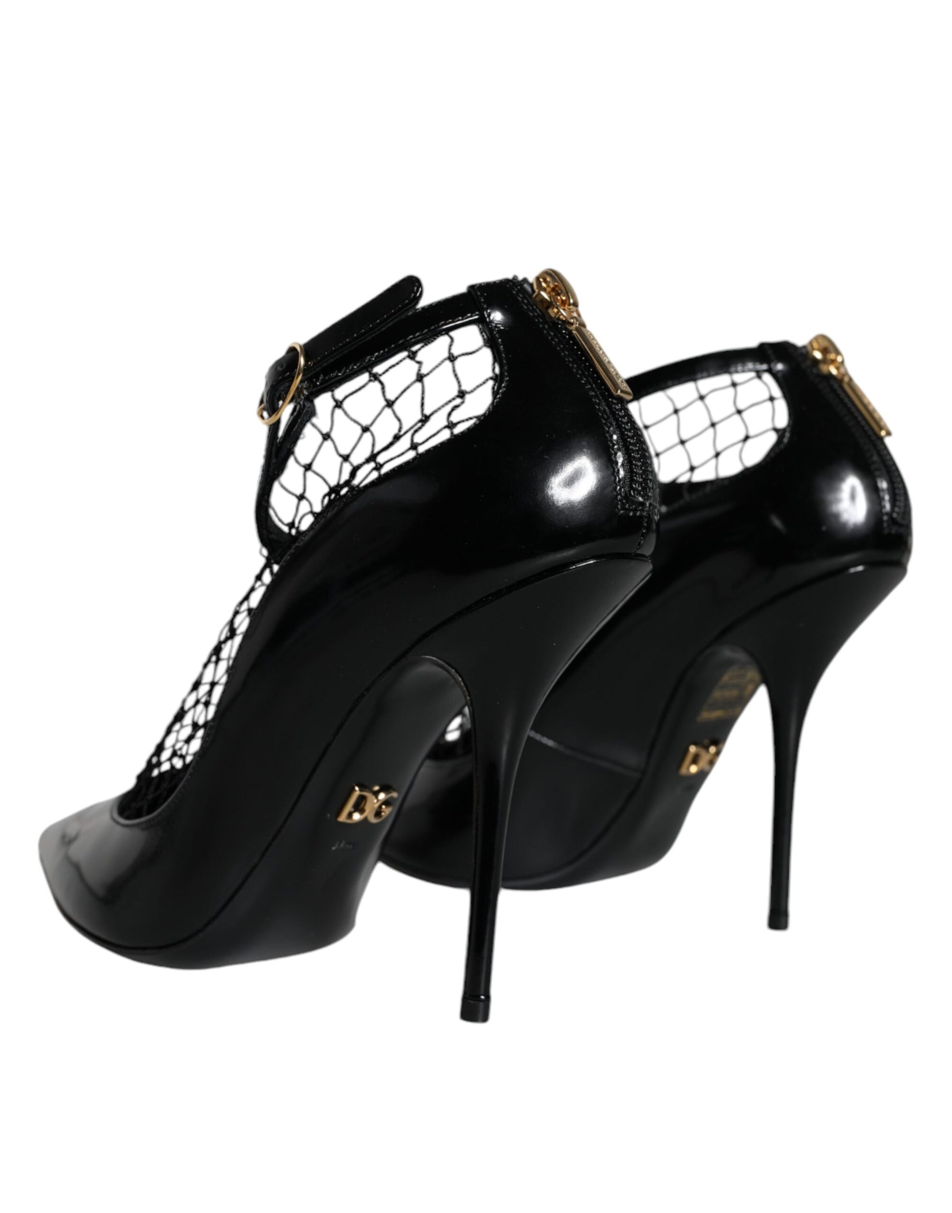 High heel shoes with gold accents