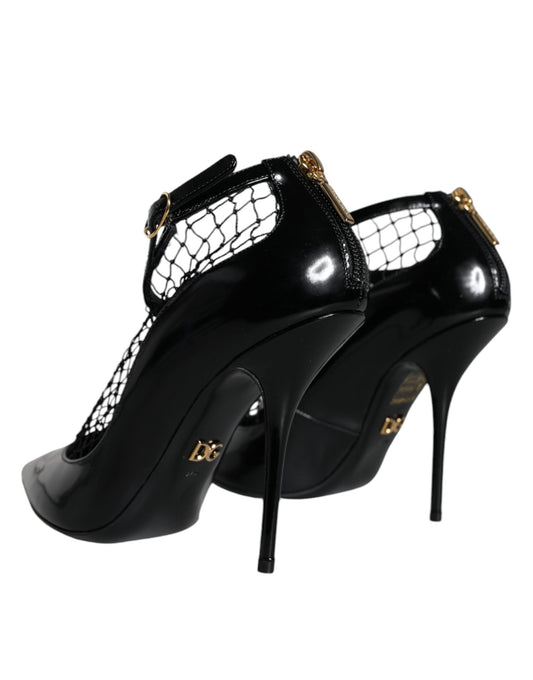 High heel shoes with gold accents