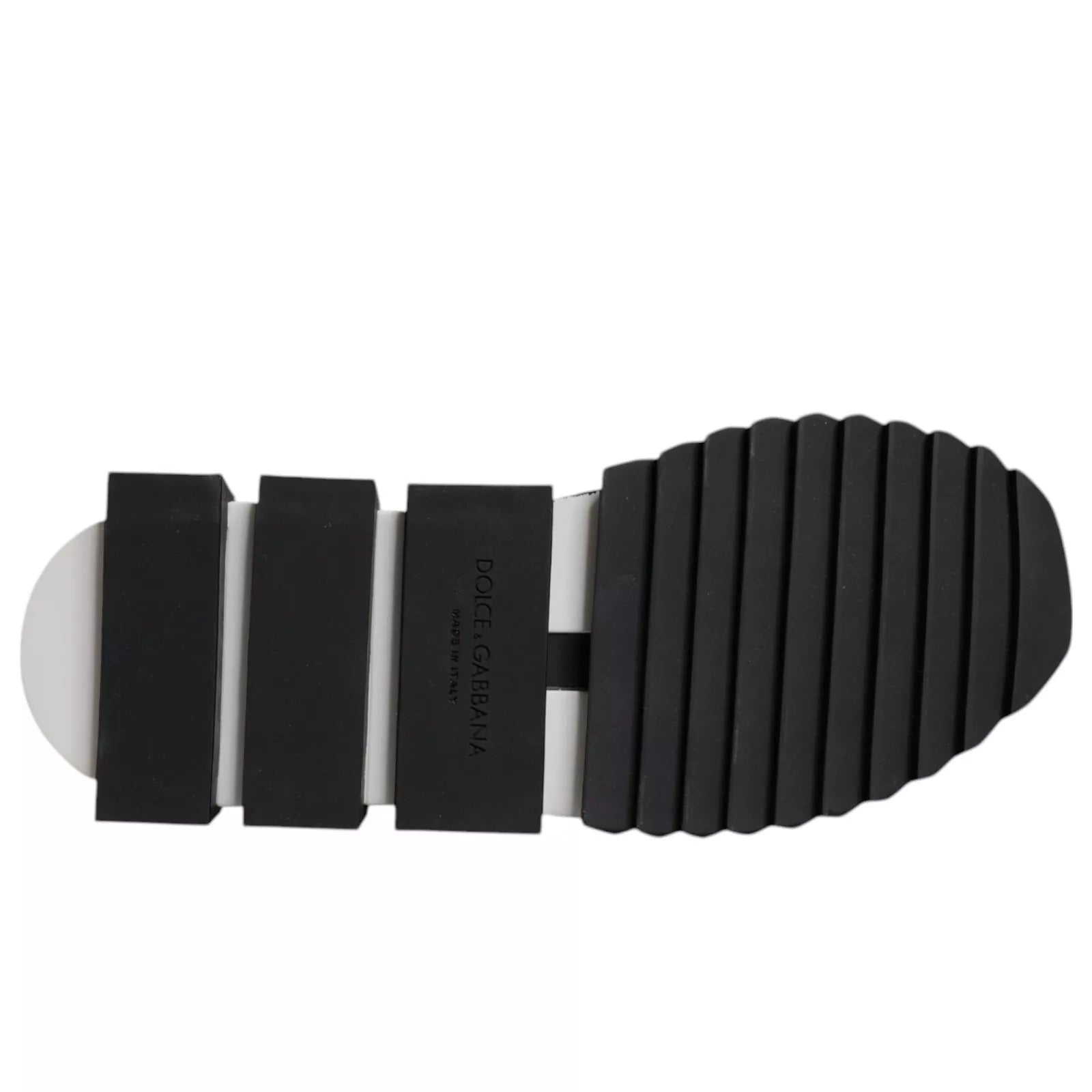Black shoe sole with ridges for grip