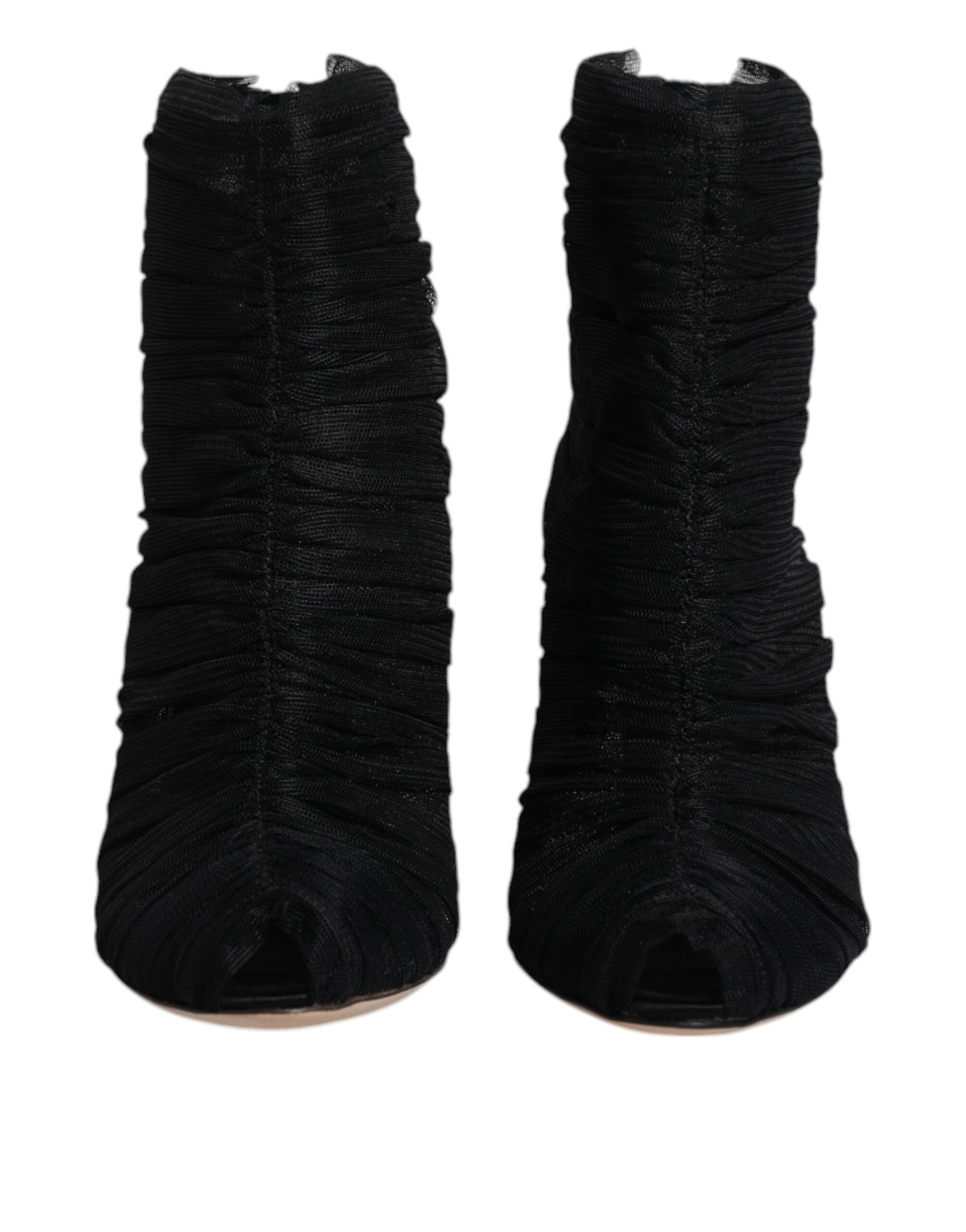 Pair of black high heel shoes