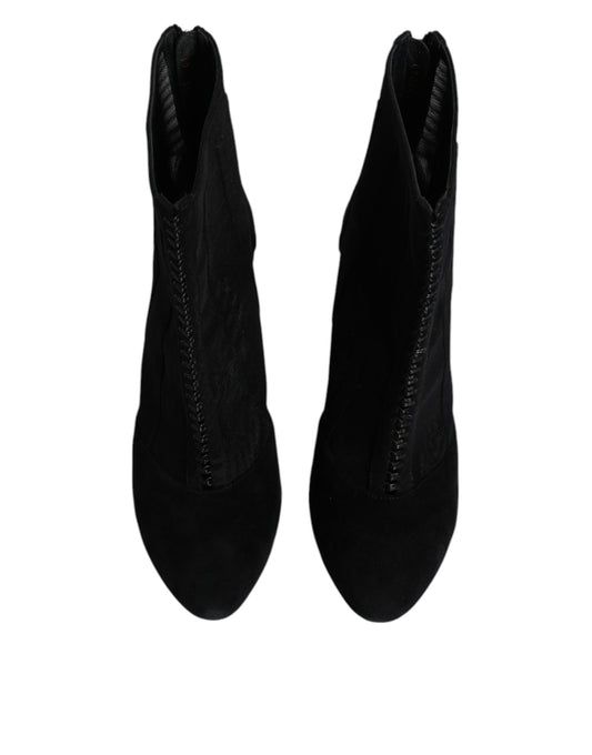 Pair of black suede boots