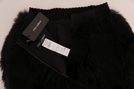 Black furry pants with tag