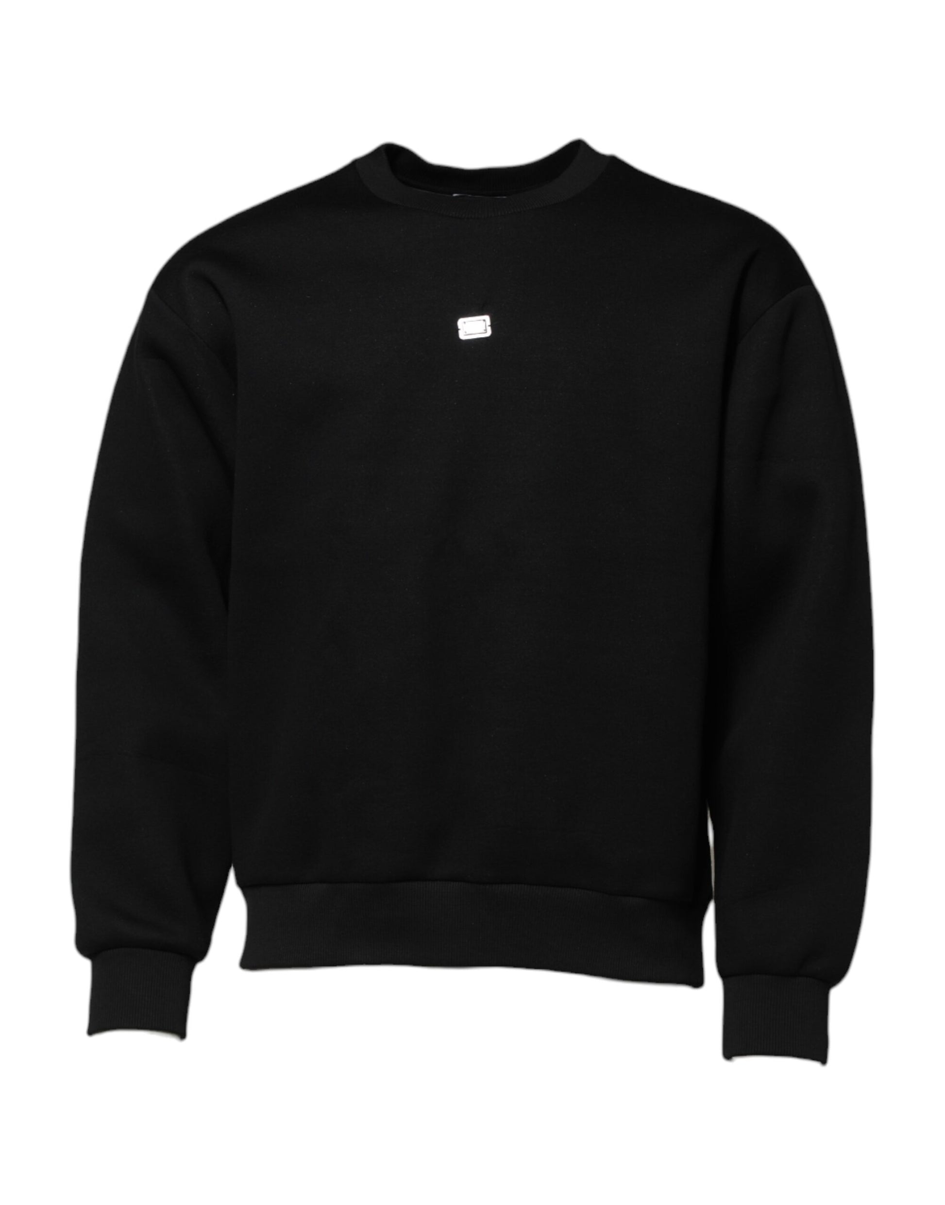 Black sweater with horizontal stripes