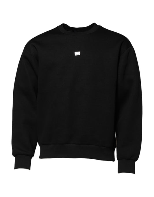 Black sweater with horizontal stripes