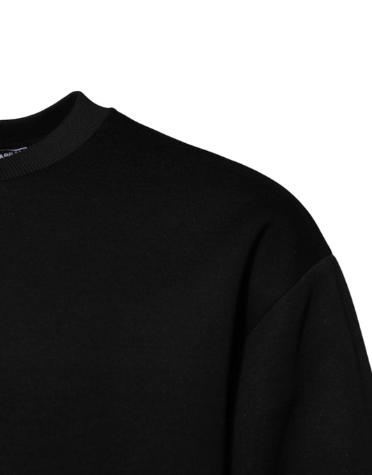 Black sweatshirt on hanger