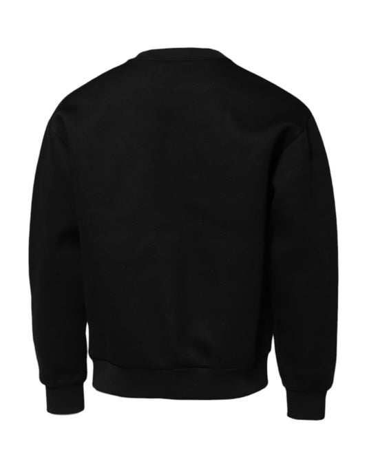 Black sweatshirt with horizontal stripes on back