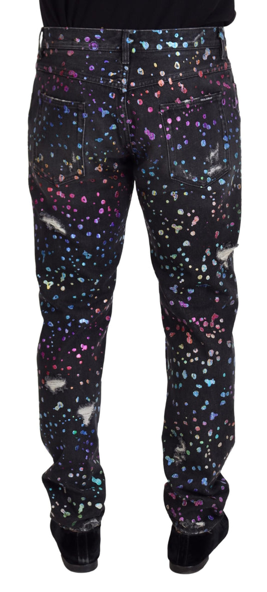 Pair of jeans with galaxy print