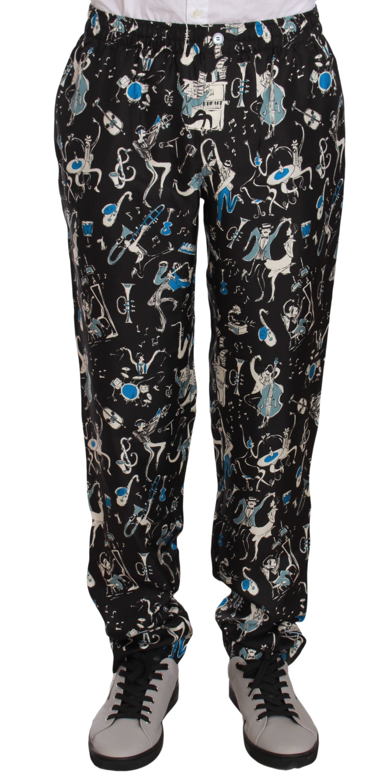 Pair of pants with a space theme print