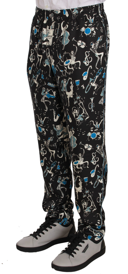 Pair of men's pants with a space theme print