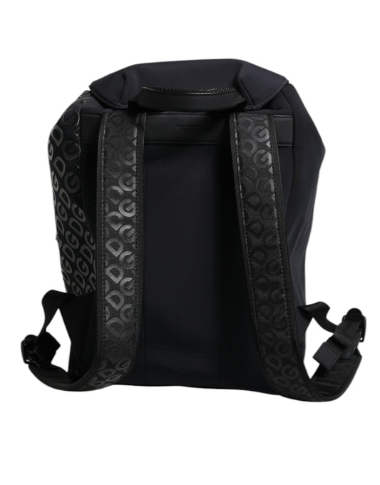 Black backpack with straps and zippered compartments