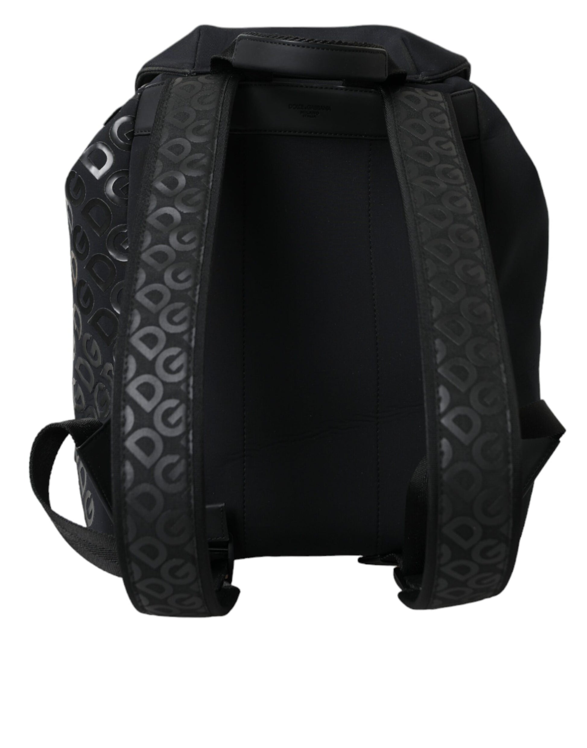Black backpack with adjustable straps and a zippered compartment