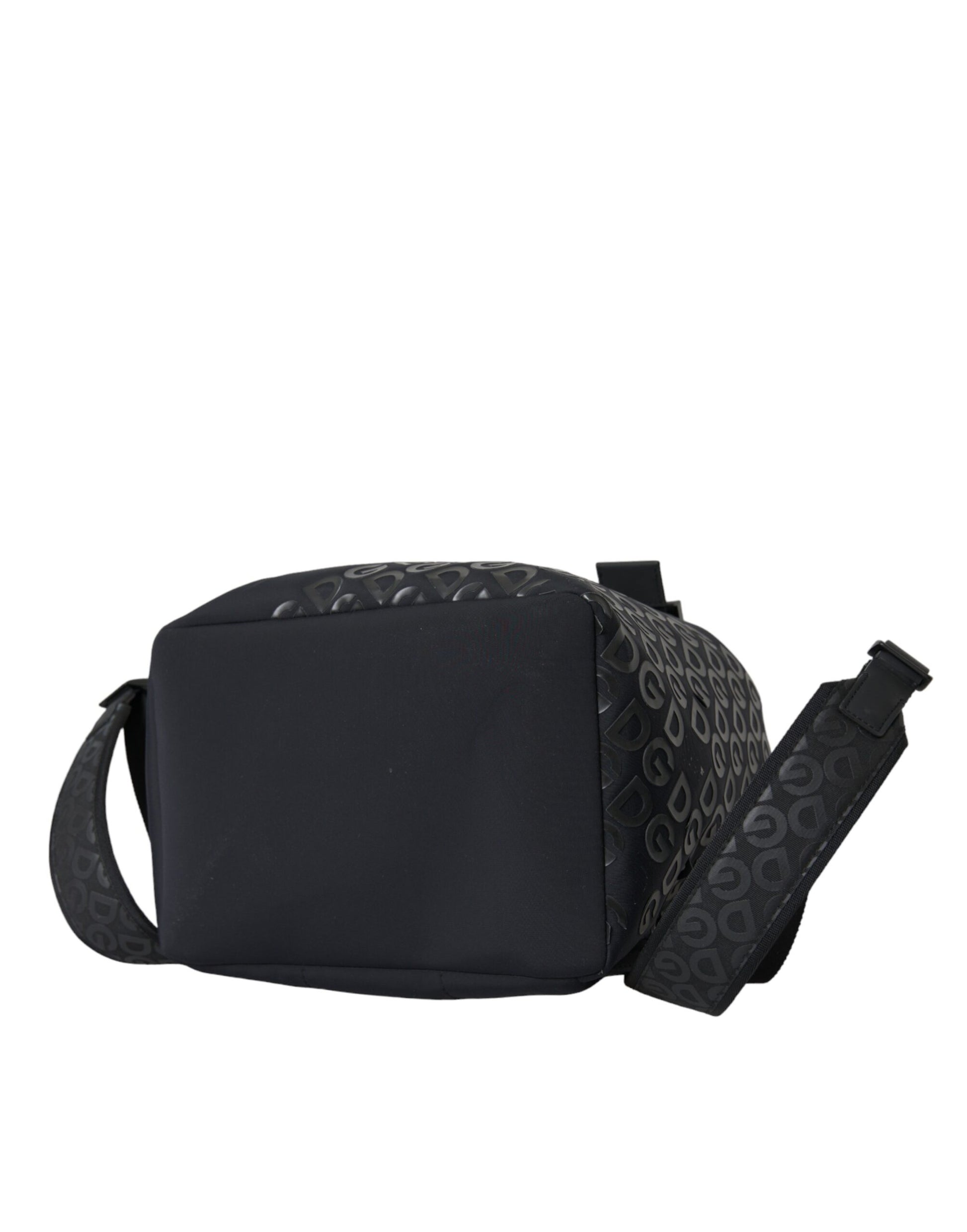 Black camera bag with zippered compartments