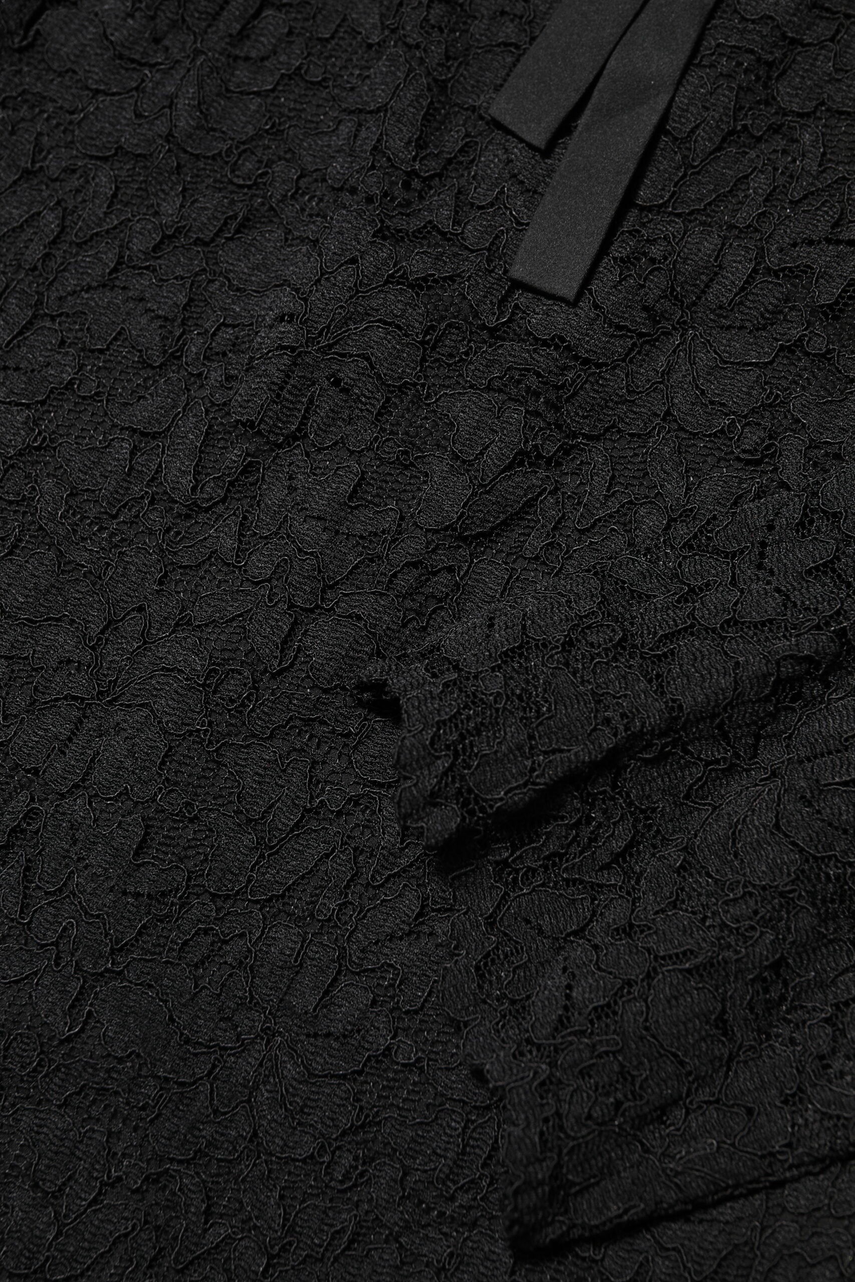 Black fabric with a rough texture