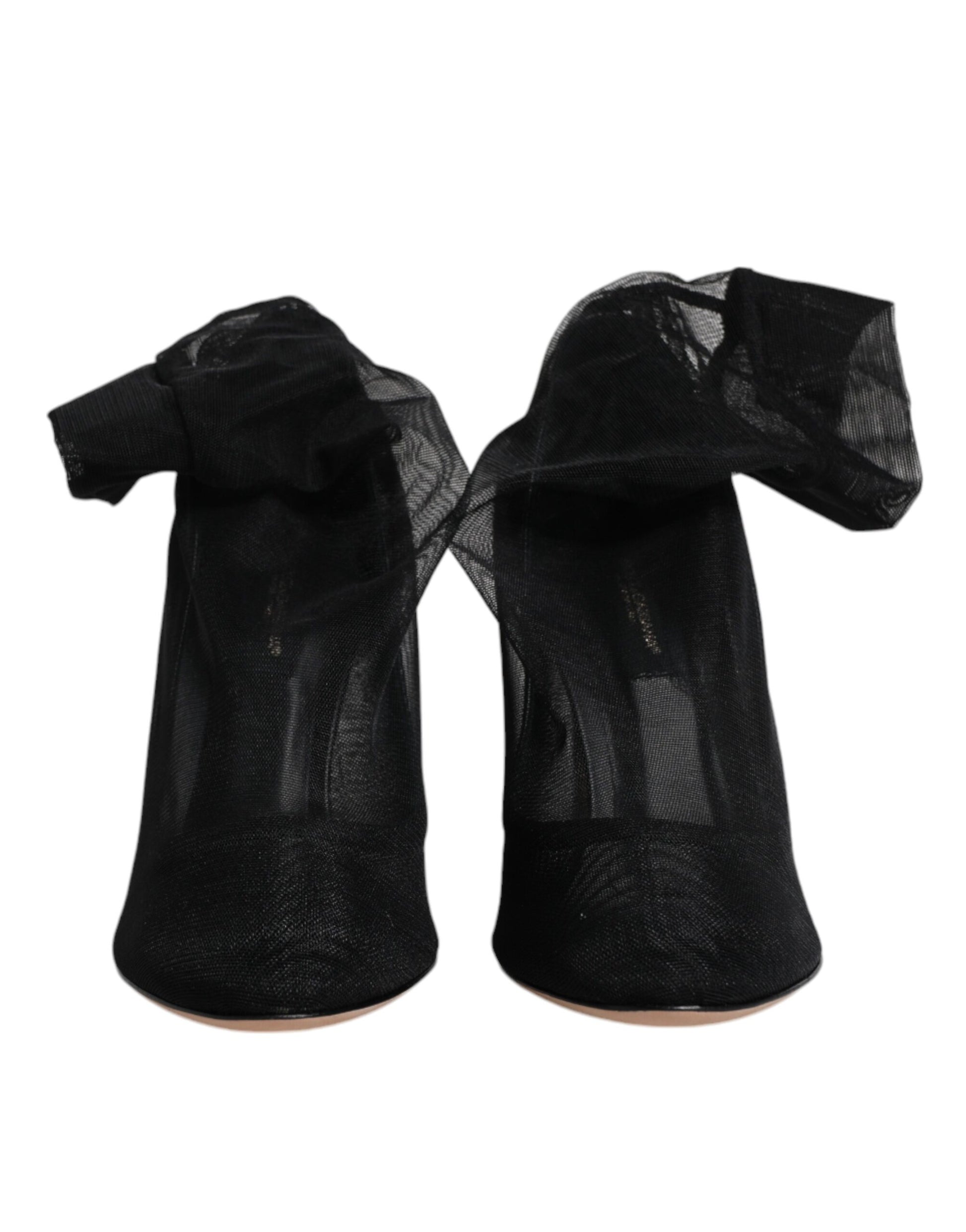 Pair of black knee high boots