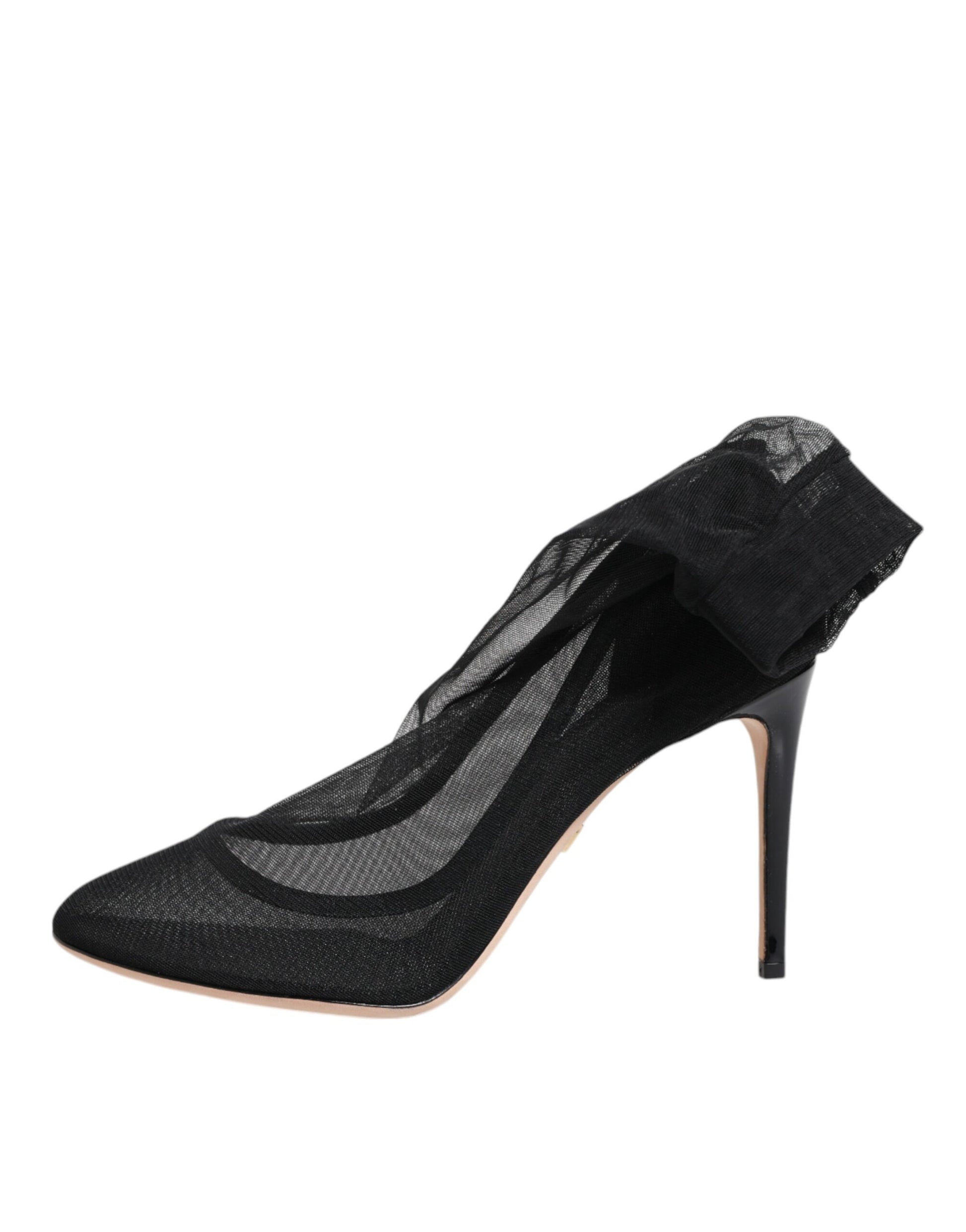High heel shoe with embellishments on toe