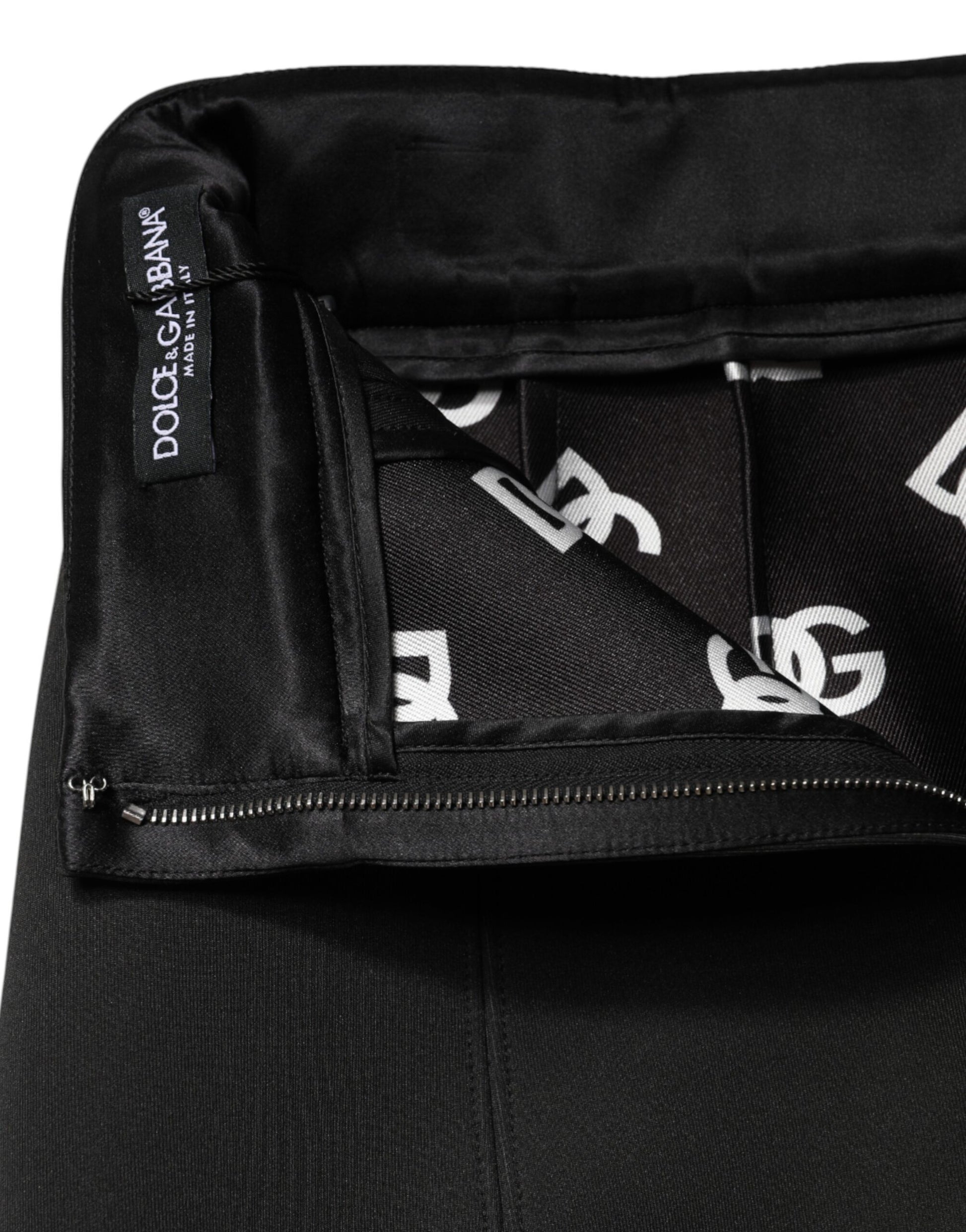 Black pouch with zippered compartments