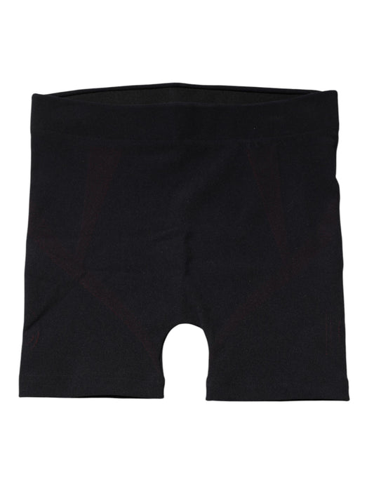 Black shorts with horizontal stripes