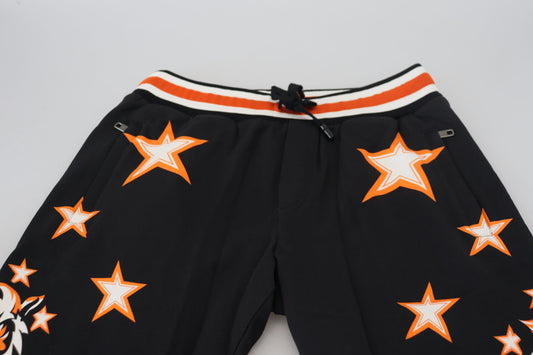 Black shorts with orange stars