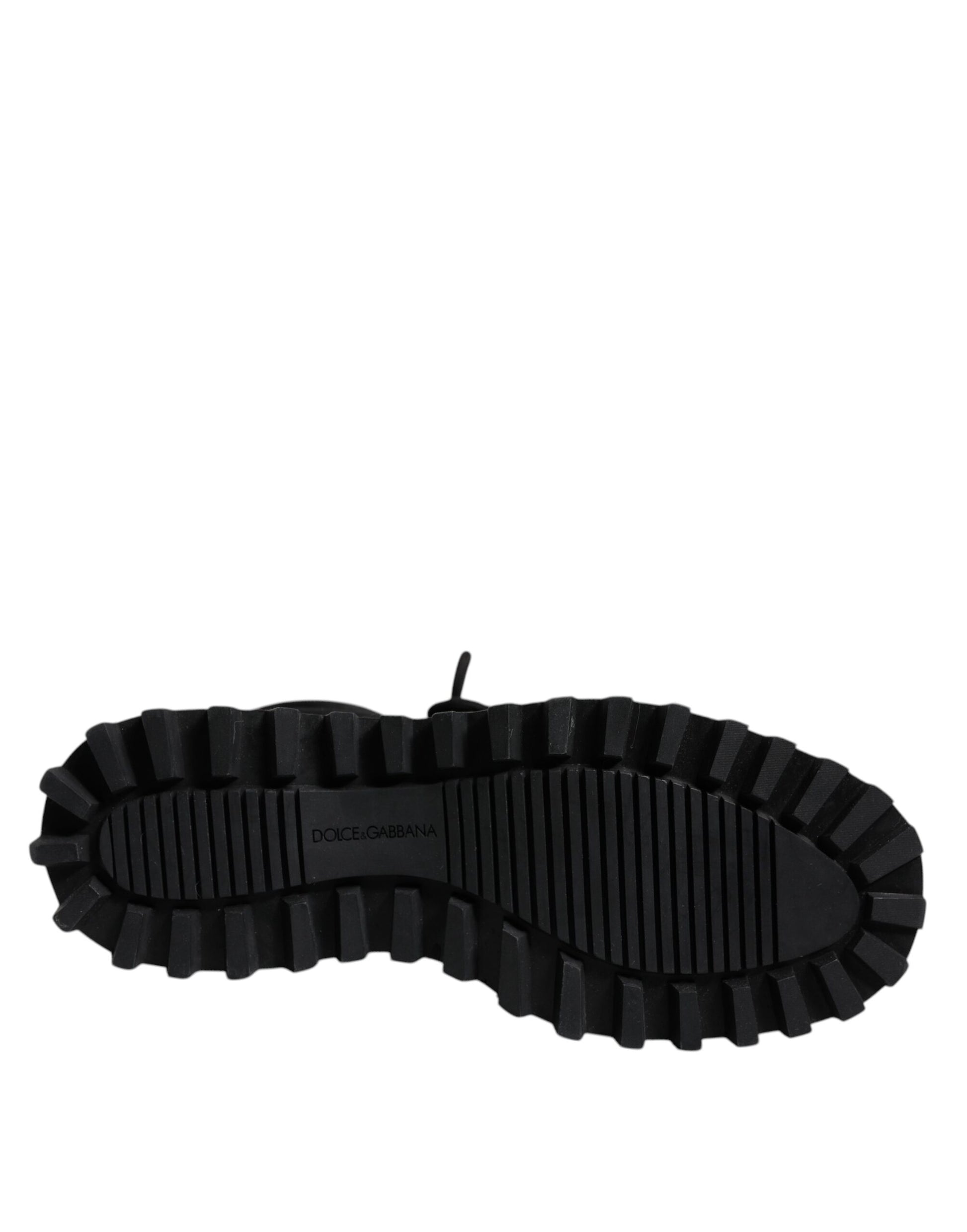 Black rubber hiking boot with deep treads