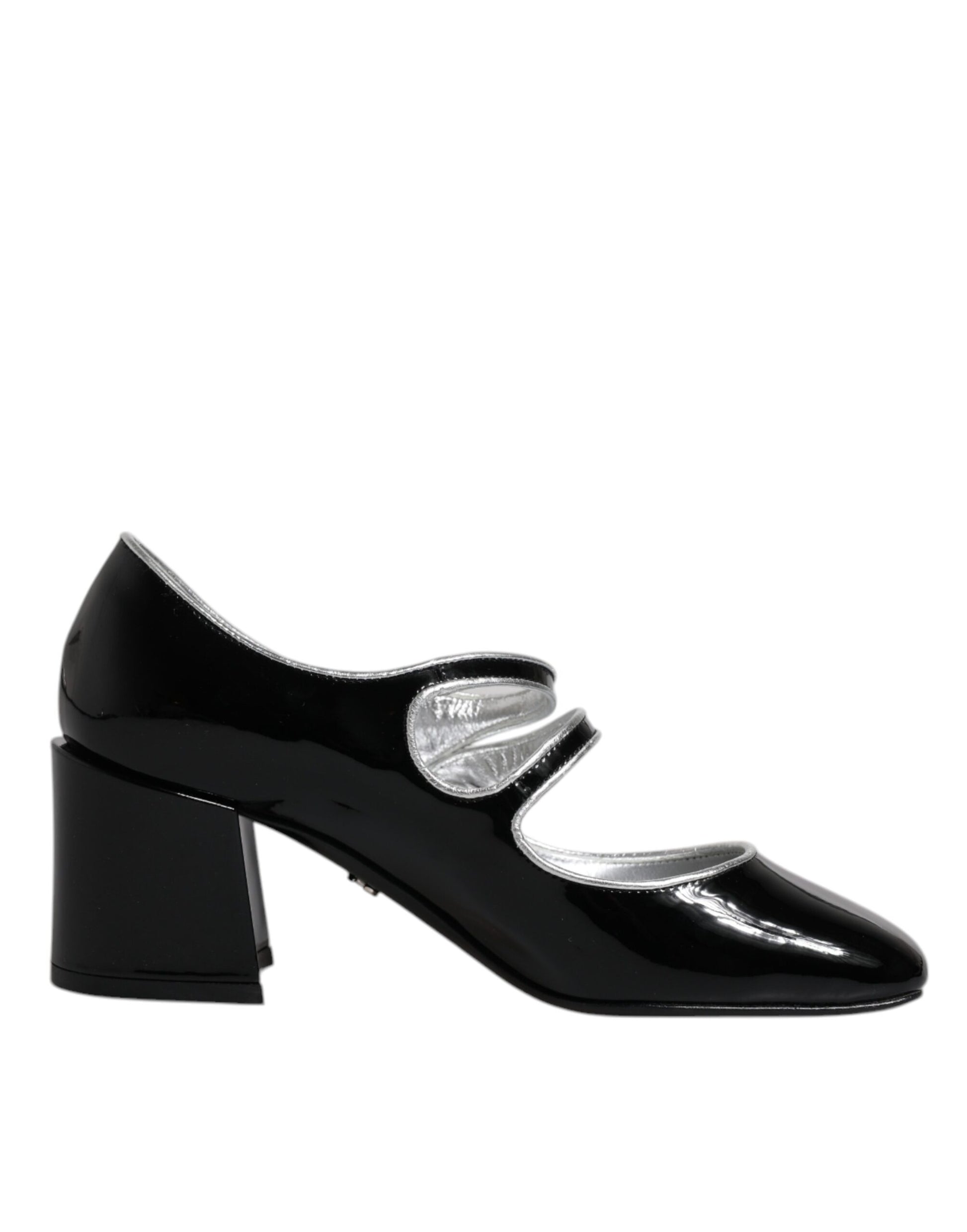 Black high heel shoe with bow on side