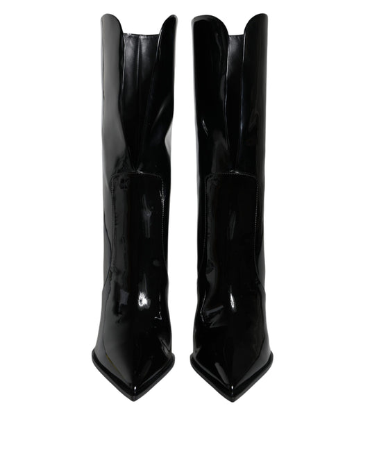 Pair of black knee high boots