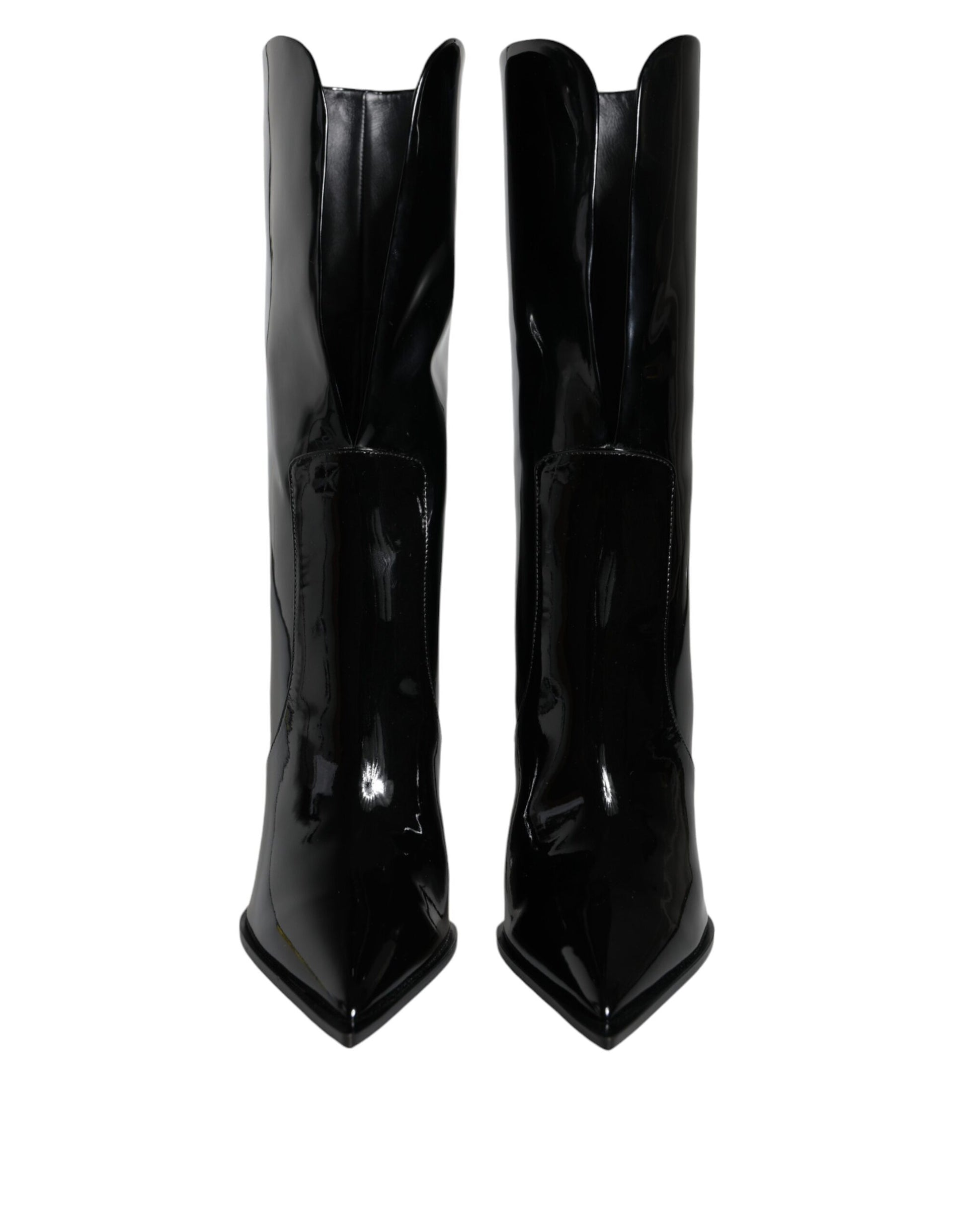 Pair of black knee high boots
