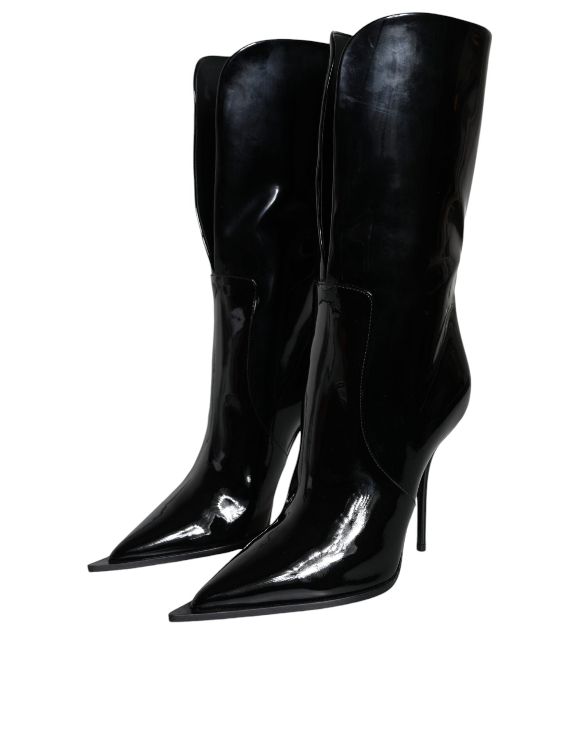 Pair of black knee high boots