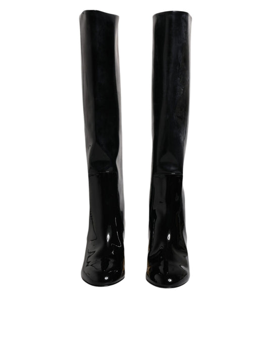 Pair of black knee high boots