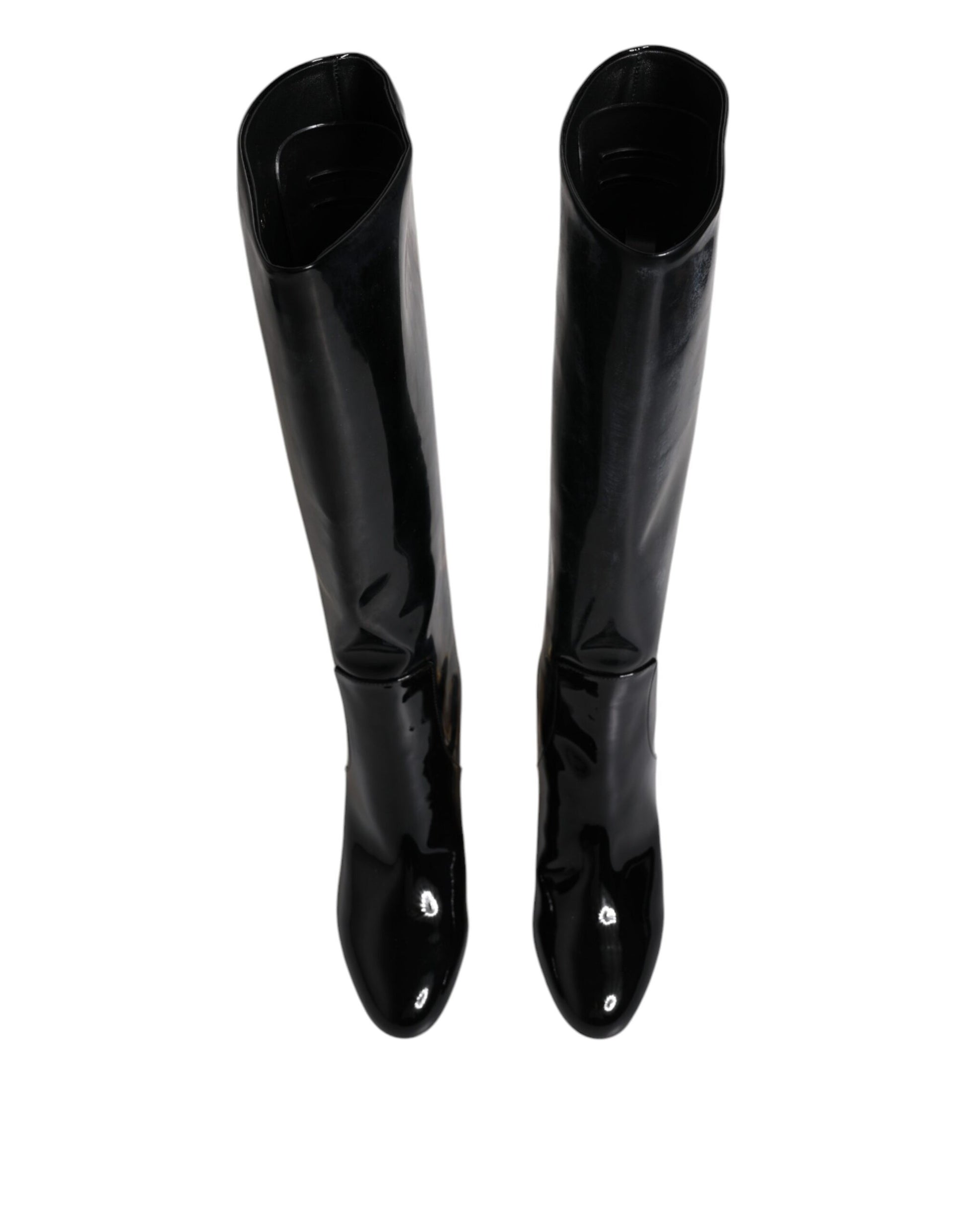 Pair of black knee high boots