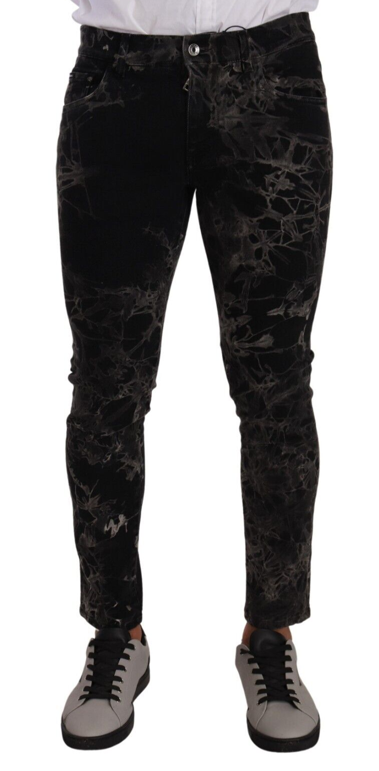 Black pants with marble pattern