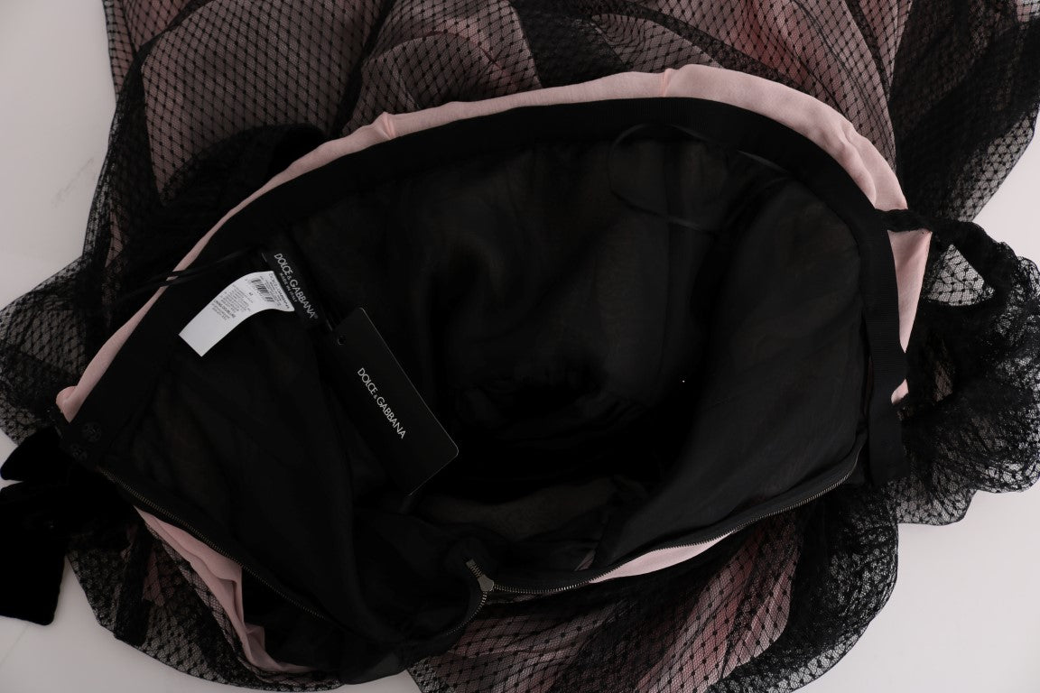 Black backpack with pink lining