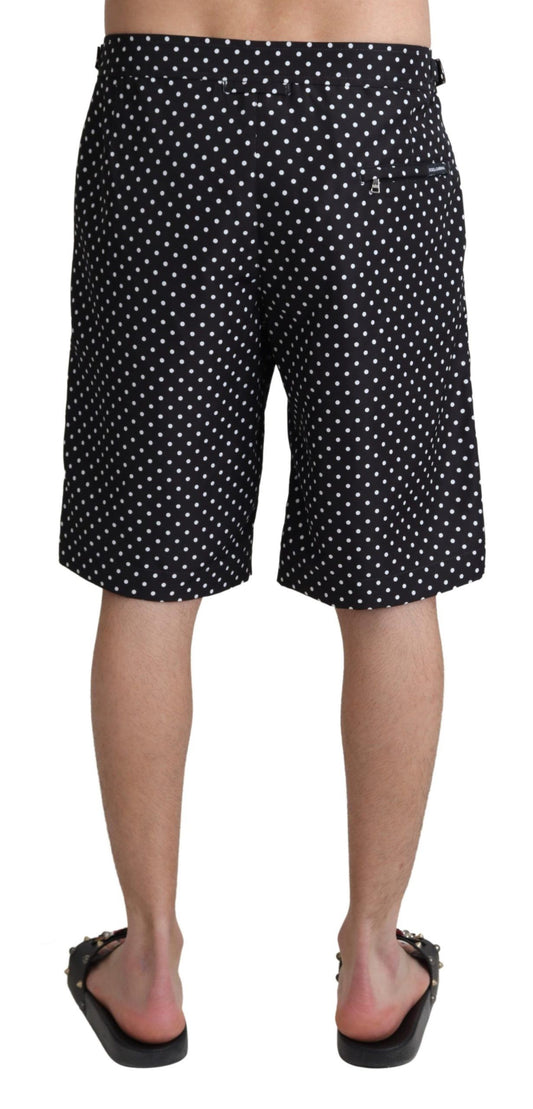 Black shorts with white polka dots