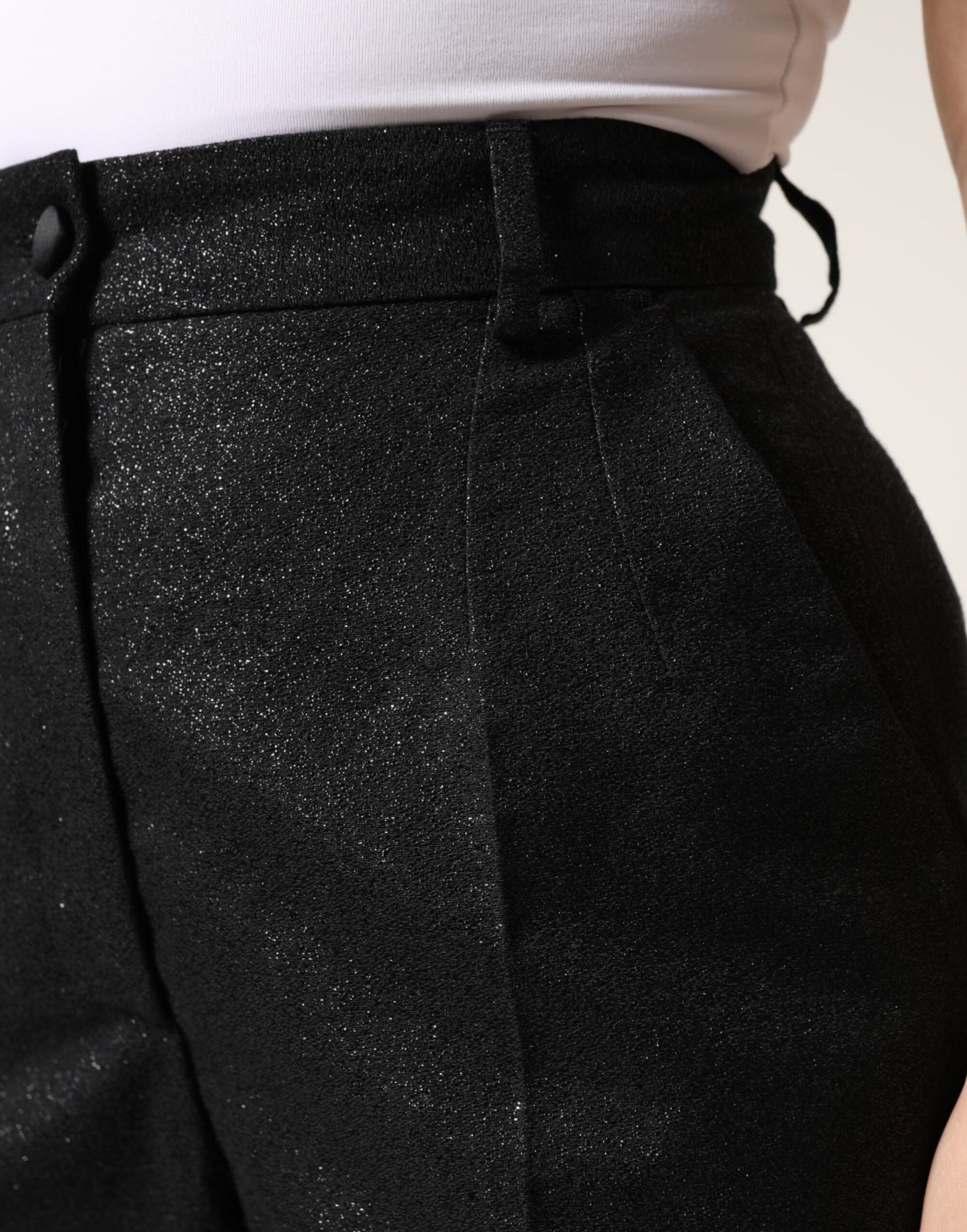 Black pants with glittery sequins on side
