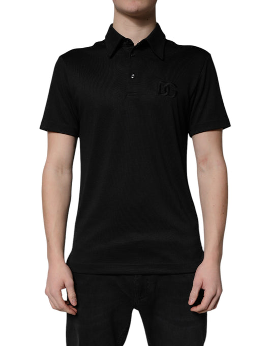 Black polo shirt on mannequin