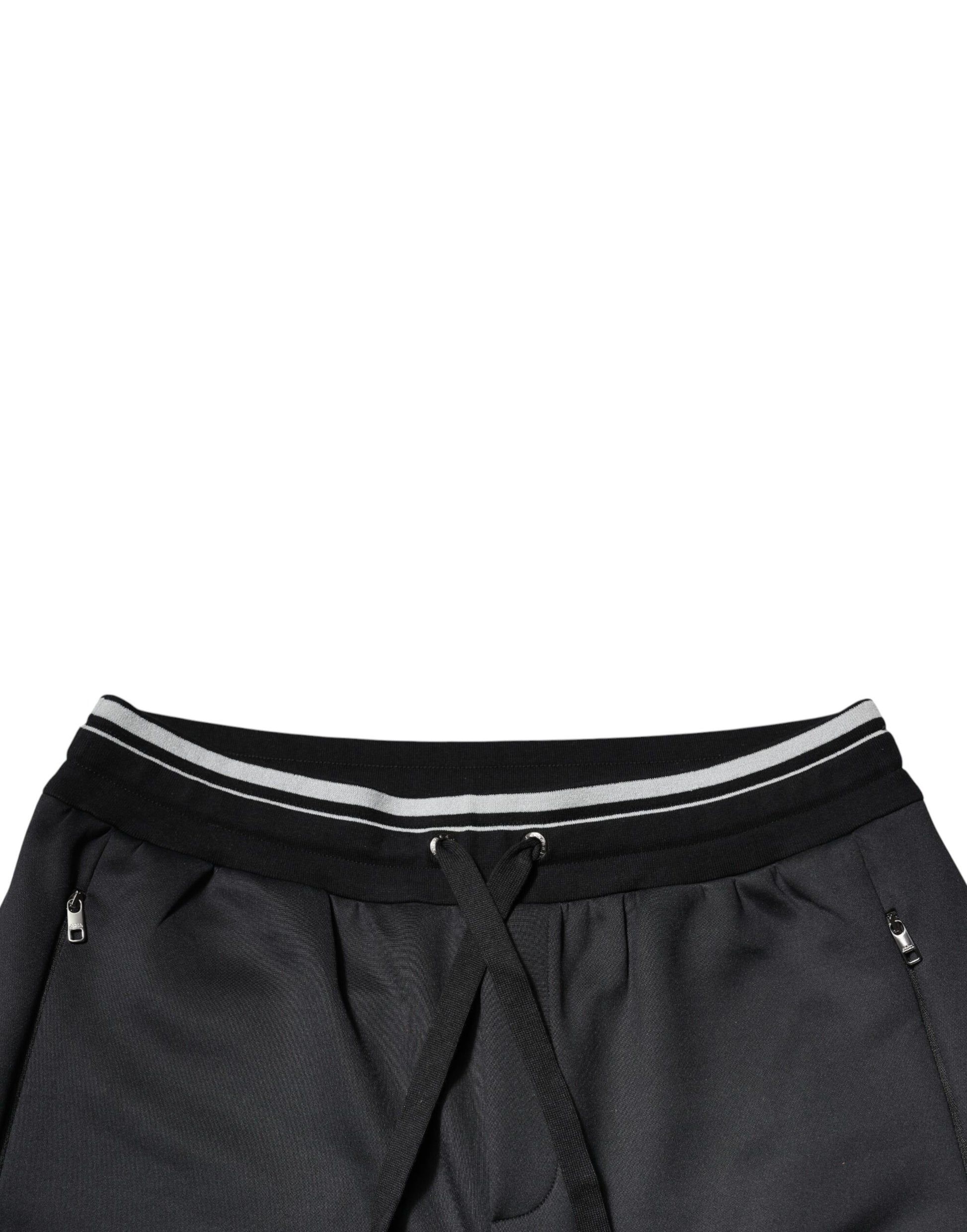 Black shorts with white stripe on side