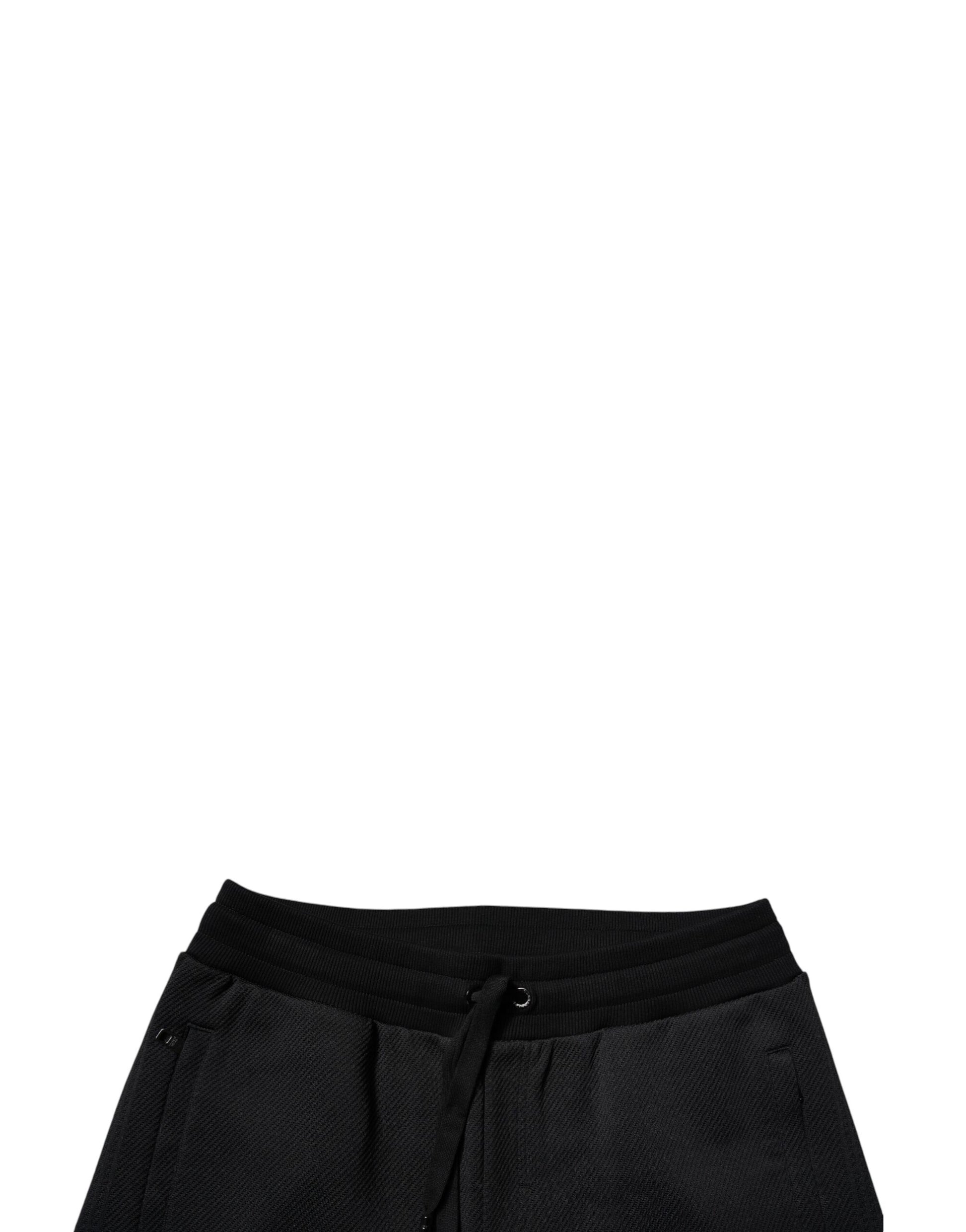 Black shorts with white stripes on sides