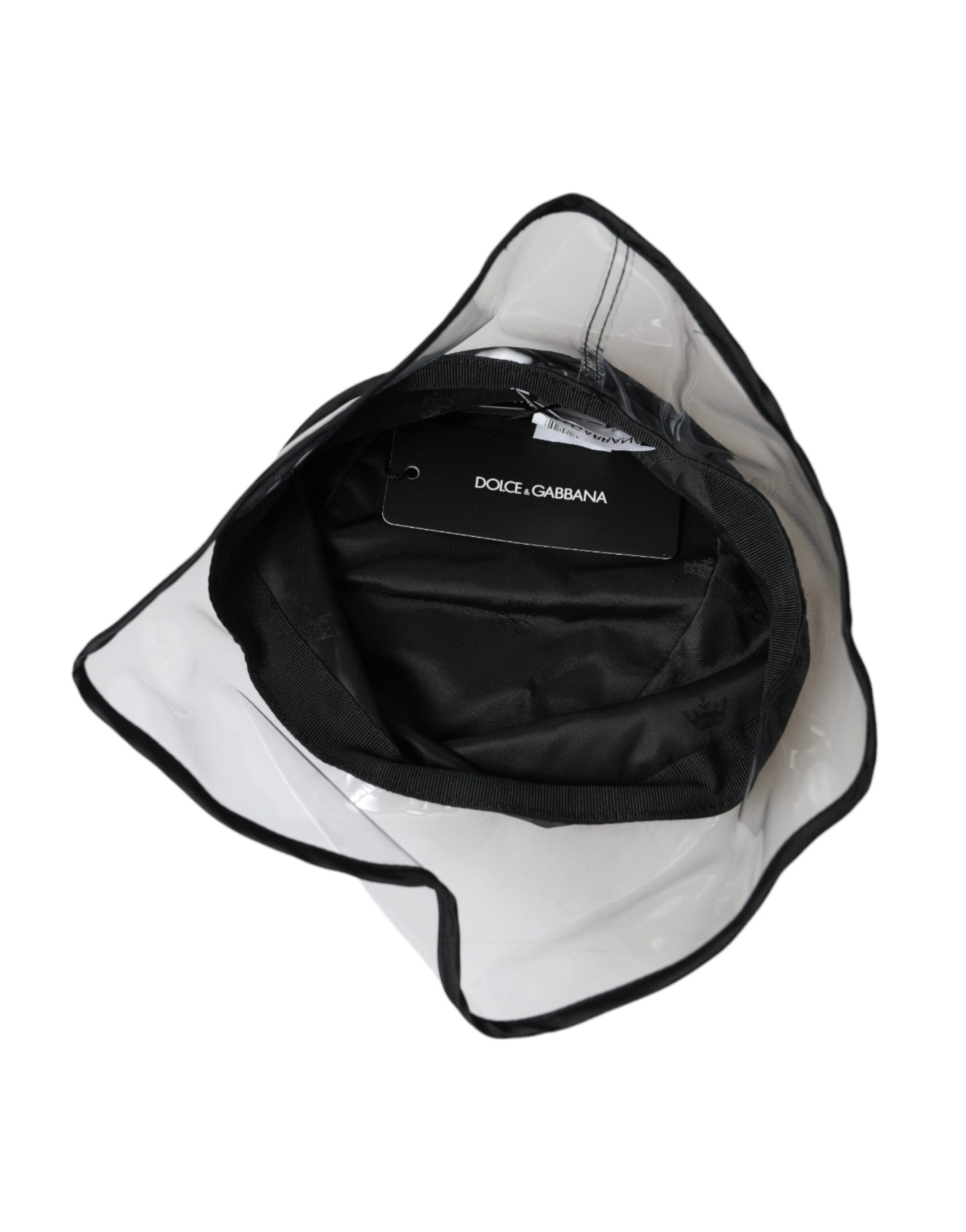 Black and white bag in plastic wrap