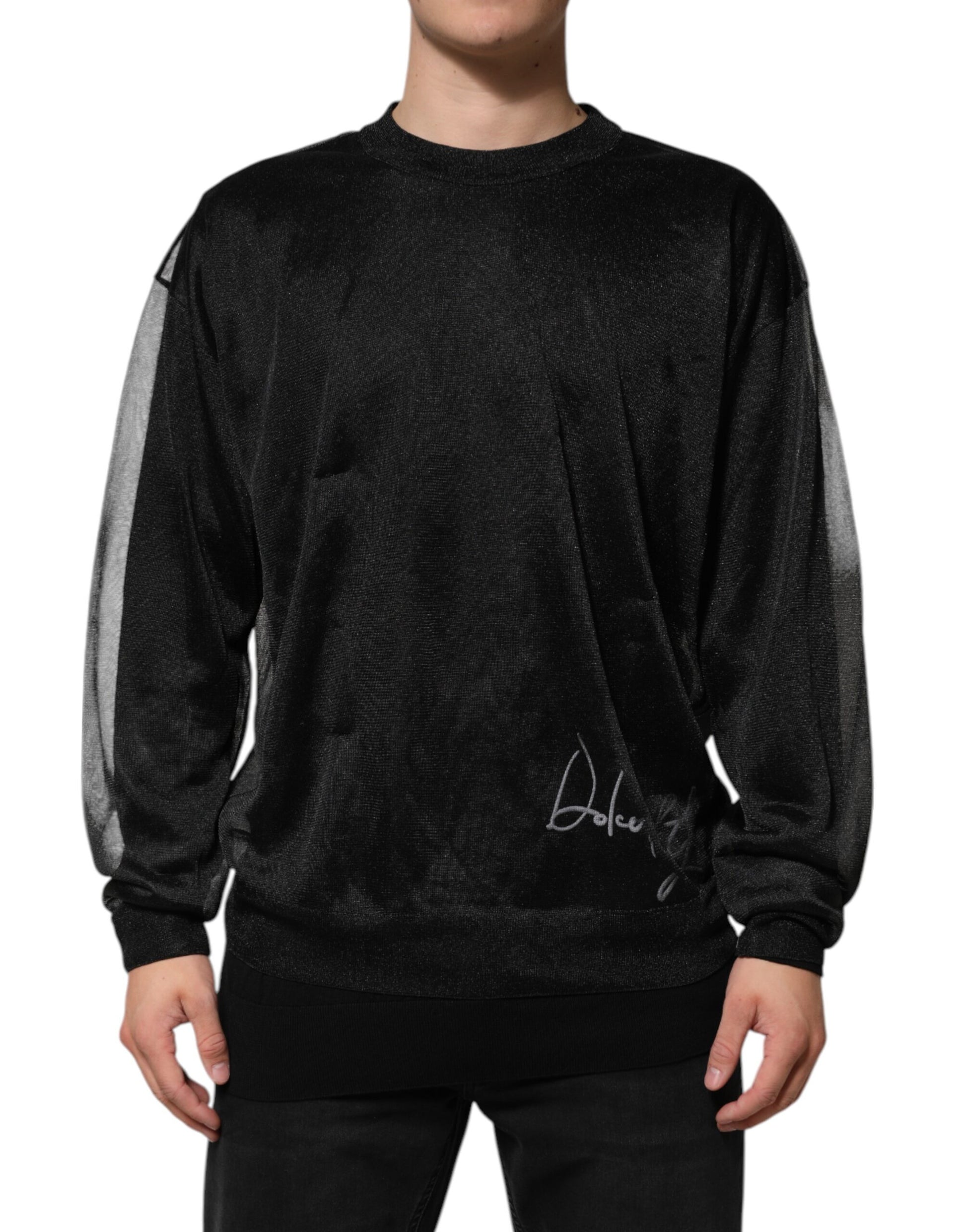 Long sleeve sweatshirt with a glittery pattern