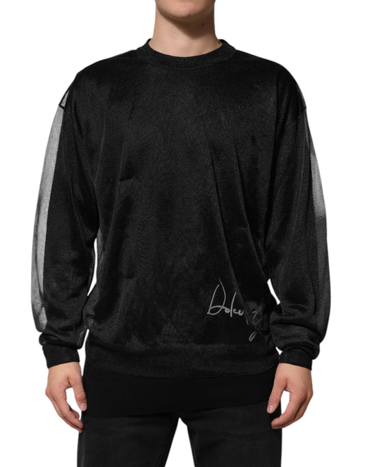Long sleeve sweatshirt with a glittery pattern