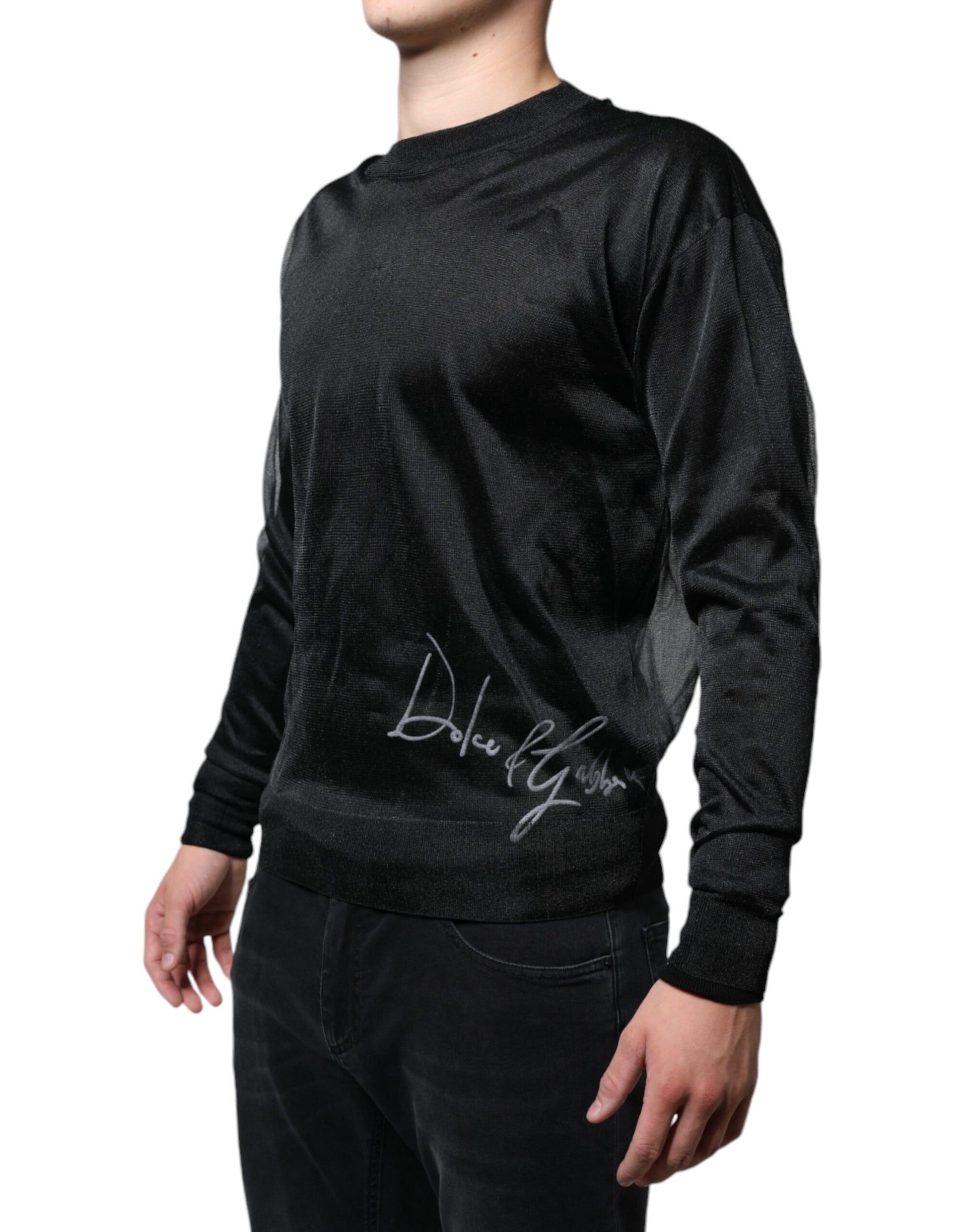 Black long sleeve shirt on mannequin