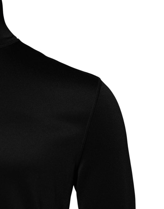 Black long sleeve shirt on a mannequin