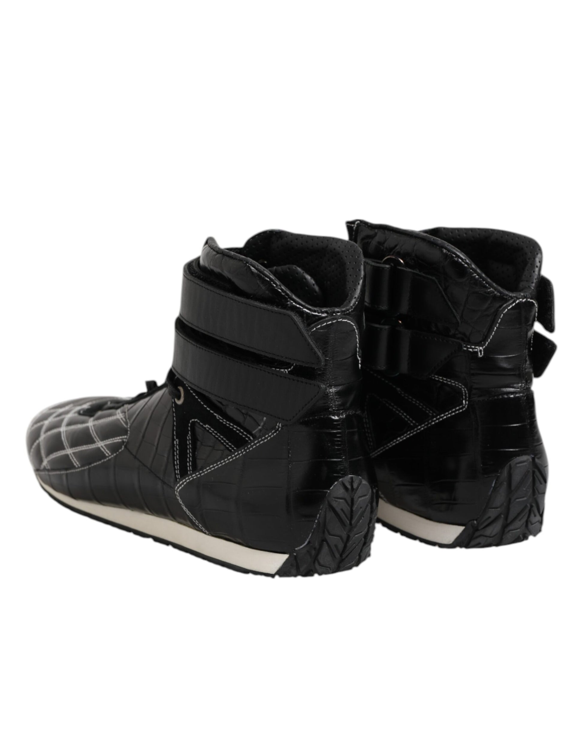 Black baby booties with straps