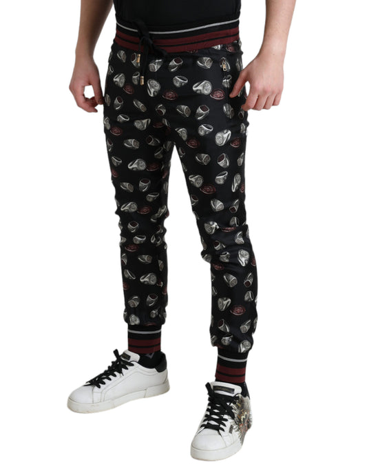 Man wearing pants with rock pattern