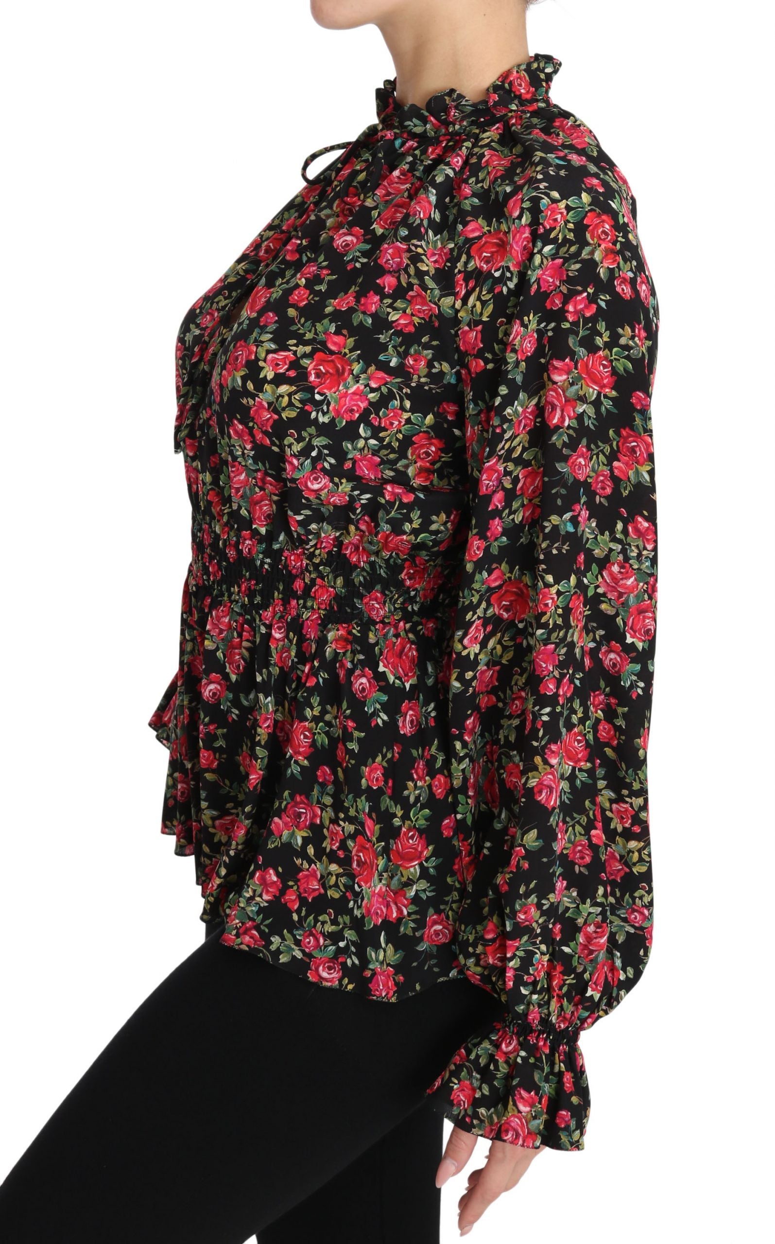 Floral print long sleeve top