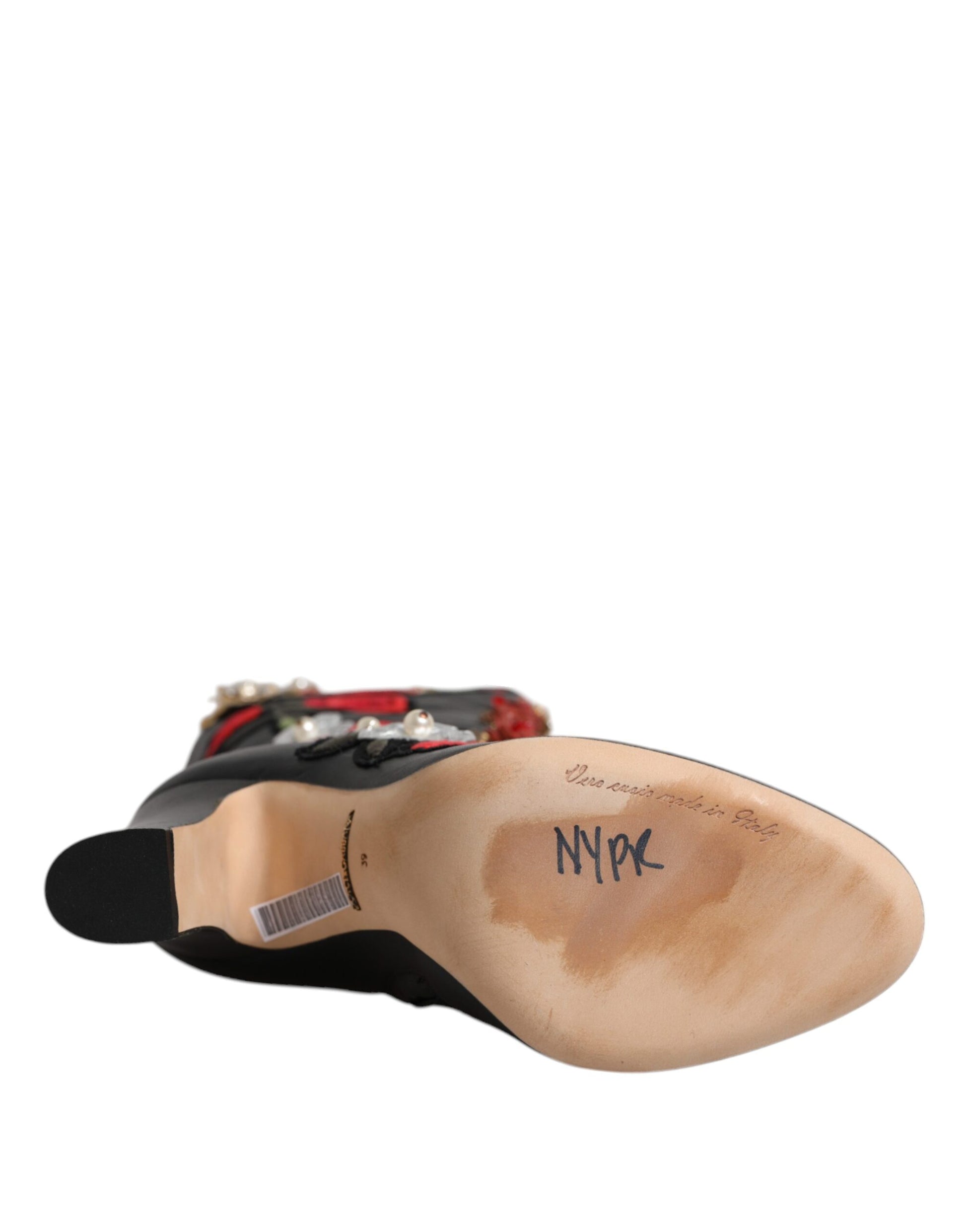 Brown shoe with black sole