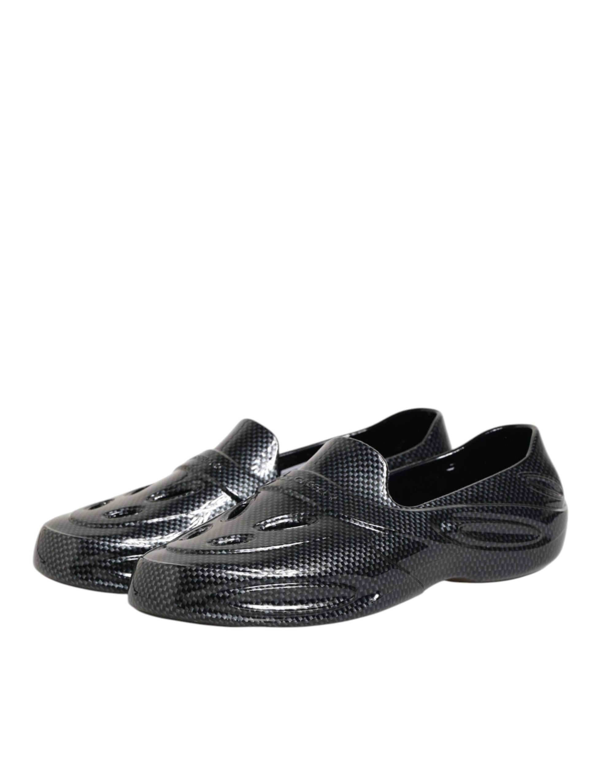 Pair of black glossy shoes