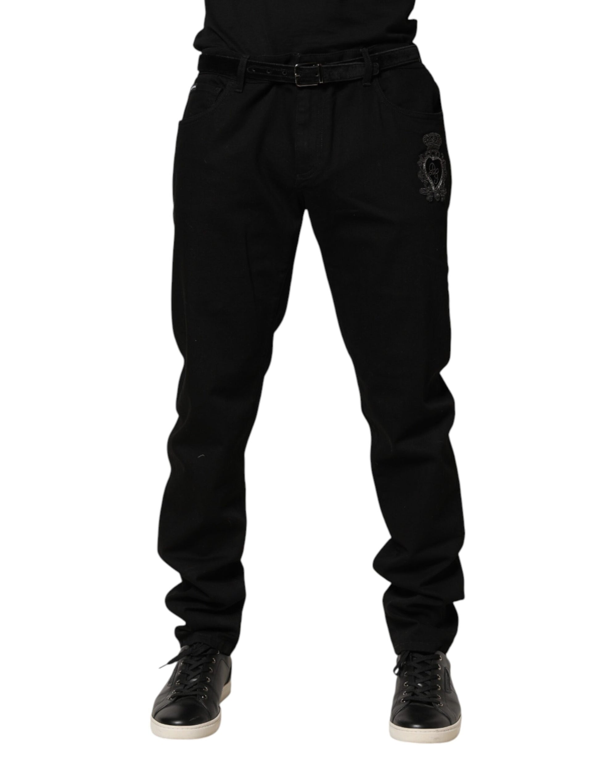 Pair of black pants with cargo pockets