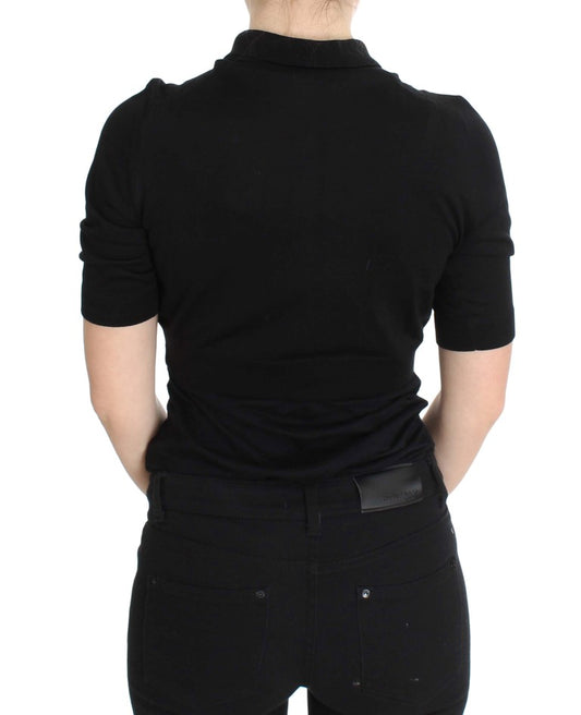 Black shirt on a person